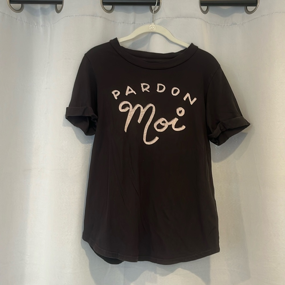 Pardon Moi t-shirt - scrunched sleeves - Sol Angeles x Anthropologie